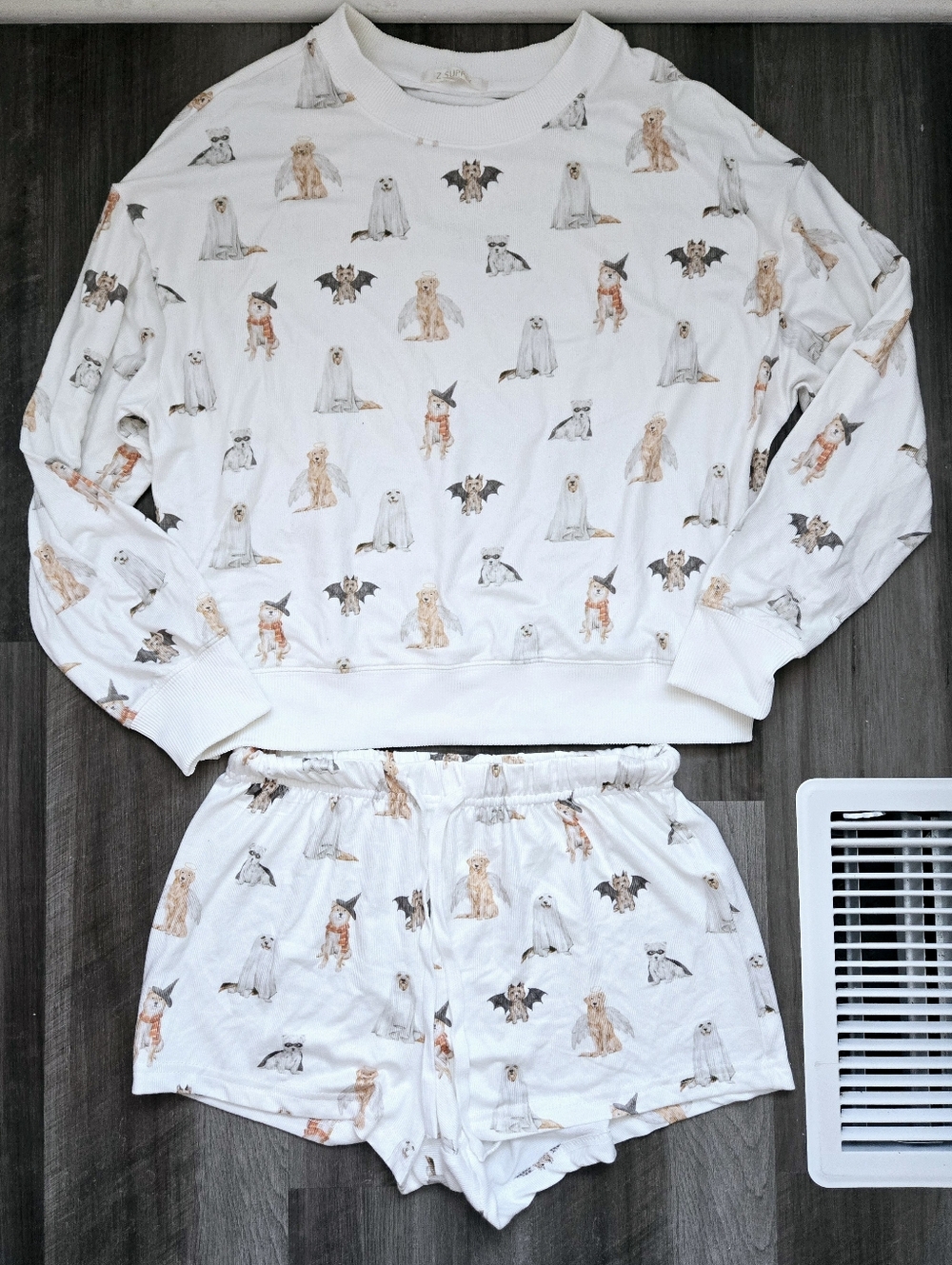 NWOT Z SUPPLY Hey Boo Dog Long Sleeve Pajama SET - Picture 2 of 7